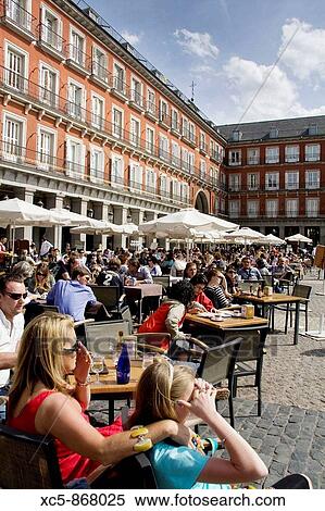 Main Square Madrid Spain View Large Photo Image Stock Photography - Main Square Madrid Spain. Fotosearch