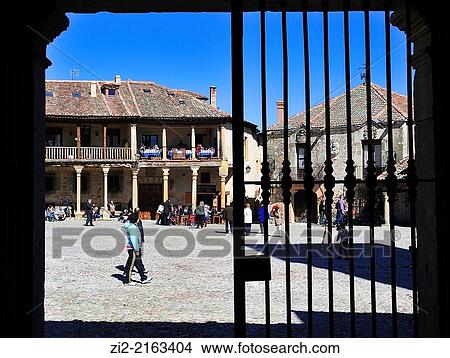 Main Square, Pedraza, Segovia, Spain View Large Photo Image Picture - Main Square, Pedraza, Segovia, Spain. Fotosearch