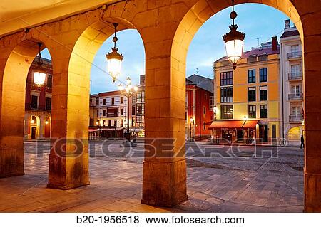 Main Square. Plaza Mayor, Gij? n, Asturias, Spain. View Large Photo Image Stock Photo - Main Square. Plaza Mayor, Gij? n, Asturias, Spain.. Fotosearch