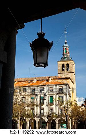 Main Square, Segovia, Castilla-Leon, Spain View Large Photo Image Stock Image - Main Square, Segovia, Castilla-Leon, Spain. Fotosearch