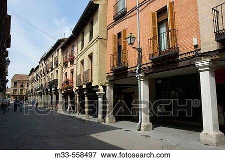 Main Street, AlcalB de Henares. Madrid, Spain View Large Photo Image Stock Photo - Main Street, AlcalB de Henares. Madrid, Spain. Fotosearch