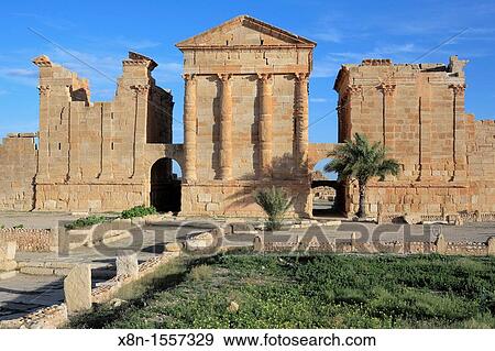 Main temple 2nd century, Sbeitla, Tunisia View Large Photo Image Stock Photo - Main temple 2nd century, Sbeitla, Tunisia. Fotosearch