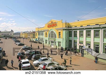 Main train station, Ulan Ude, Buryatia, Siberia, Russia View Large Photo Image Stock Photo - Main train station, Ulan Ude, Buryatia, Siberia, Russia. Fotosearch