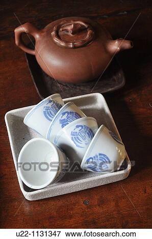 Stock Photo - Malacca (Malaysia): tea set at Malaqa House antique shop in Chinatown. Fotosearch