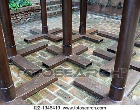 Stock Photo - Malaga Spain Detail of sculptures in the outdoor museum of the Cathedral of MBlaga. Fotosearch