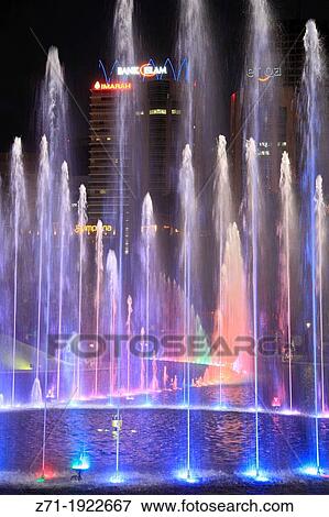 Malaysia, Kuala Lumpur, City Centre, fountain, View Large Photo Image Stock Photo - Malaysia, Kuala Lumpur, City Centre, fountain,. Fotosearch