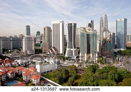 Malaysia, Kuala Lumpur City, Golden Triangle District, Petronas Towers. View Large Photo Image Stock Photo - Malaysia, Kuala Lumpur City, Golden Triangle District, Petronas Towers.. Fotosearch