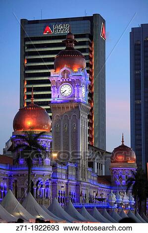 Stock Image - Malaysia, Kuala Lumpur, Merdeka Square, Sultan Abdul Samad Building,. Fotosearch