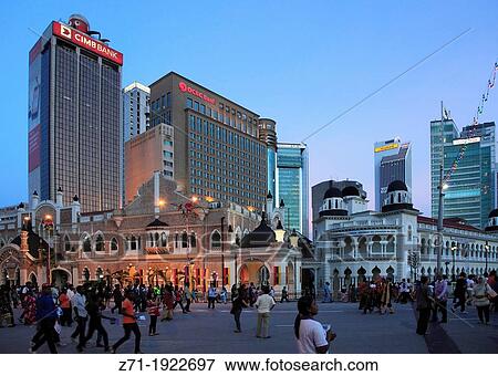 Stock Photo - Malaysia, Kuala Lumpur, Merdeka Square, old and new architecture,. Fotosearch
