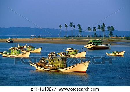 Malaysia Marang fishing boats. View Large Photo Image Stock Photo - Malaysia Marang fishing boats.. Fotosearch