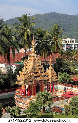 Malaysia, Penang, Georgetown, Dhammikarama Burmese Buddhist Temple, View Large Photo Image Stock Image - Malaysia, Penang, Georgetown, Dhammikarama Burmese Buddhist Temple,. Fotosearch