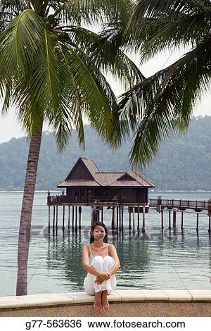 Stock Photograph - Malaysia. Pulau Pangkor Laut. MODEL RELEASE # 882b. Fotosearch