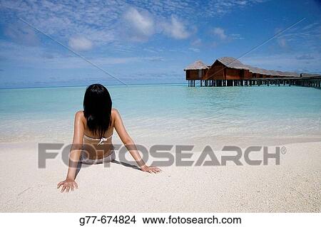 Maldives. South Male Atoll. Asian Woman. View Large Photo Image Picture - Maldives. South Male Atoll. Asian Woman.. Fotosearch