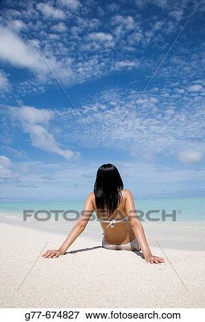 Maldives. South Male Atoll. Asian Woman. View Large Photo Image Stock Photo - Maldives. South Male Atoll. Asian Woman.. Fotosearch