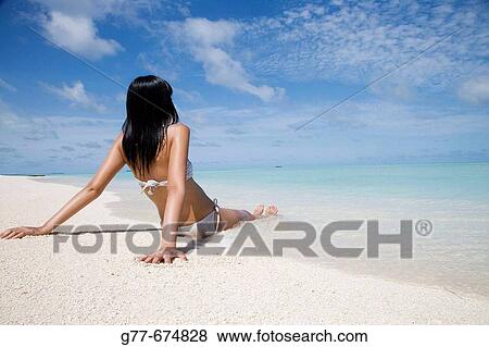 Maldives. South Male Atoll. Asian Woman. View Large Photo Image Stock Photo - Maldives. South Male Atoll. Asian Woman.. Fotosearch
