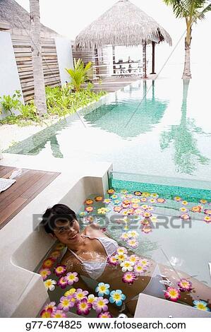 Maldives. South Male Atoll. Asian Woman. View Large Photo Image Stock Photography - Maldives. South Male Atoll. Asian Woman.. Fotosearch