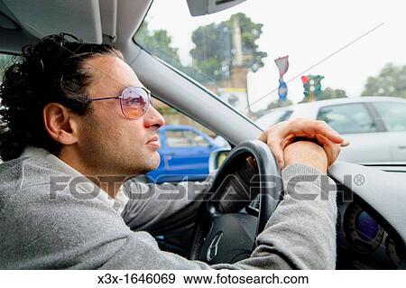 Male car driver View Large Photo Image Stock Photo - Male car driver. Fotosearch