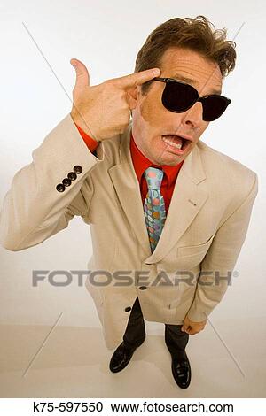 male, caucasian, age 40? s., sunglasses, finger, humor, hand gesture, View Large Photo Image Stock Image - male, caucasian, age 40? s., sunglasses, finger, humor, hand gesture,. Fotosearch