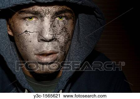 Male horror face with stone texture View Large Photo Image Stock Image - Male horror face with stone texture. Fotosearch