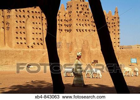 Stock Image - Mali, Djenn?, mosque. Fotosearch