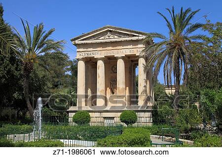 Malta, Valletta, Lower Barrakka Gardens,. View Large Photo Image Stock Image - Malta, Valletta, Lower Barrakka Gardens,.. Fotosearch