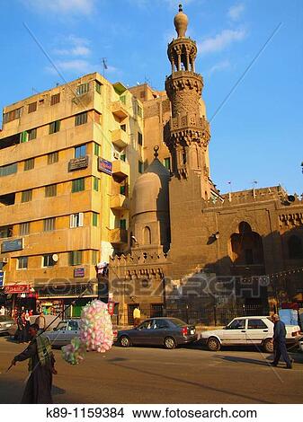 Picture - Mameluke Mosque at Islamic quarter, Cairo, Egypt. Fotosearch