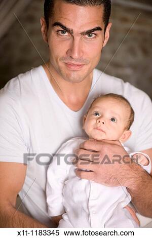 Man and baby. View Large Photo Image Stock Photography - Man and baby.. Fotosearch