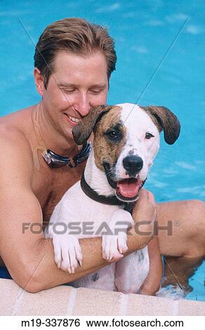 Man and dog View Large Photo Image Stock Photograph - Man and dog. Fotosearch