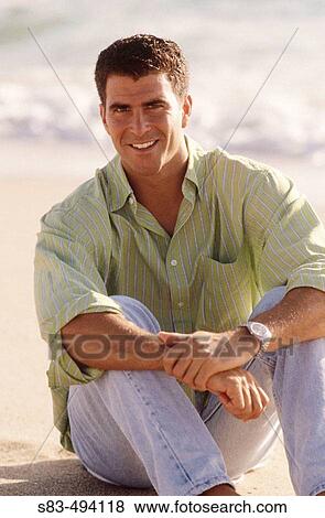 Man at beach View Large Photo Image Stock Photo - Man at beach. Fotosearch