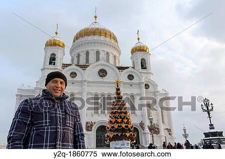 Man at the Cathedral of Christ the Savior Moscow Russia View Large Photo Image Stock Photography - Man at the Cathedral of Christ the Savior Moscow Russia. Fotosearch