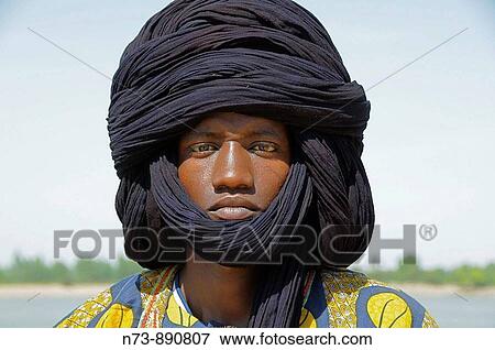 Man, Diafarabe, Mali View Large Photo Image Stock Photo - Man, Diafarabe, Mali. Fotosearch