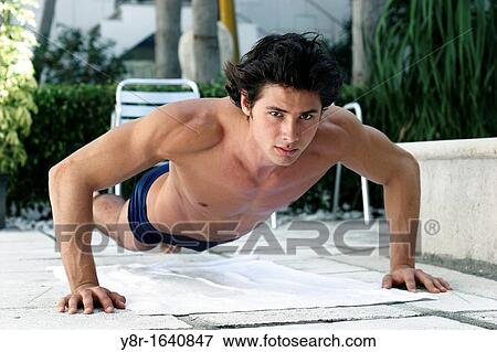 man exercise View Large Photo Image Stock Photo - man exercise. Fotosearch