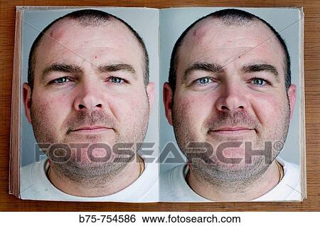 Man face in book View Large Photo Image Stock Photograph - Man face in book. Fotosearch