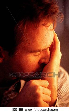 Man grief-stricken View Large Photo Image Stock Photograph - Man grief-stricken. Fotosearch