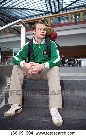 Picture - Man. Hauptbahnhof, Berlin, Germany.. Fotosearch