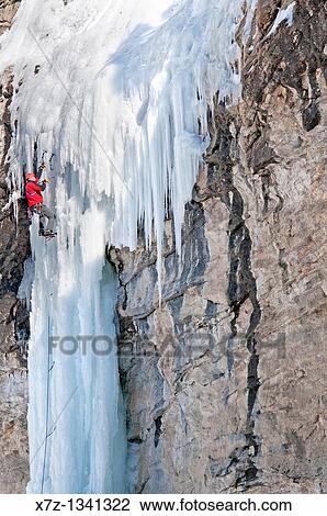 Man ice climbing a route called The Boy Scout which is rated WI, 4 and located in Lamoille Canyon at The Ruby Mountains in northeastern Nevada View Large Photo Image Stock Image - Man ice climbing a route called The Boy Scout which is rated WI, 4 and located in Lamoille Canyon at The Ruby Mountains in northeastern Nevada. Fotosearch