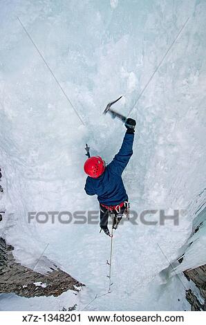 Man ice climbing a route which is rated WI4 near Silver Creek high in the Boulder Mountains in central Idaho View Large Photo Image Stock Image - Man ice climbing a route which is rated WI4 near Silver Creek high in the Boulder Mountains in central Idaho. Fotosearch