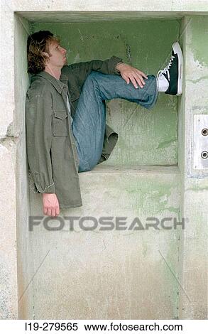 man in box View Large Photo Image Stock Photography - man in box. Fotosearch