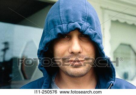Man in hood View Large Photo Image Stock Photograph - Man in hood. Fotosearch