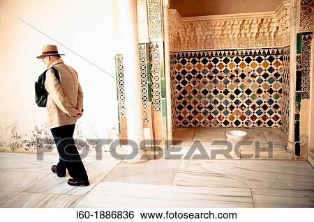 Man in La Alhambra, Andalusia, Spain View Large Photo Image Stock Photograph - Man in La Alhambra, Andalusia, Spain. Fotosearch
