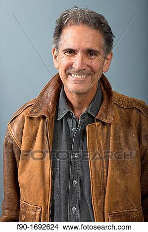 Man in leather jacket-studio View Large Photo Image Picture - Man in leather jacket-studio. Fotosearch