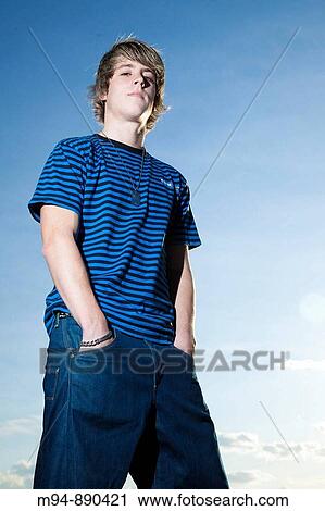 Stock Image - Man looking at camera. Fotosearch