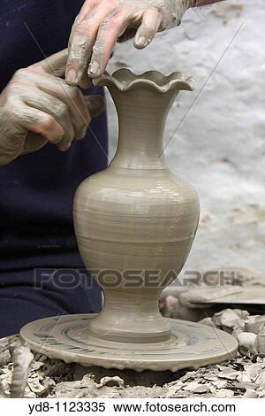 Stock Photography - Man Make a Vase, Rhodes, Greece. Fotosearch