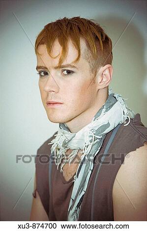Stock Image - Man: make-up. Fotosearch
