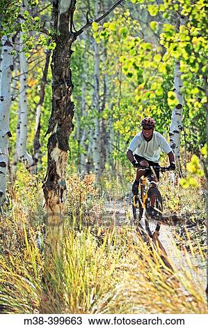 Man mount biking in Sun Valley, Idaho. USA View Large Photo Image Stock Image - Man mount biking in Sun Valley, Idaho. USA. Fotosearch