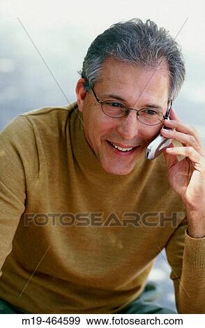 man on a cell phone View Large Photo Image Stock Photo - man on a cell phone. Fotosearch