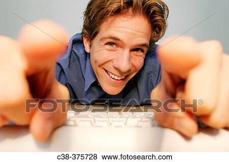 man online View Large Photo Image Stock Photo - man online. Fotosearch