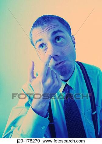 Man picking his nose View Large Photo Image Stock Image - Man picking his nose. Fotosearch