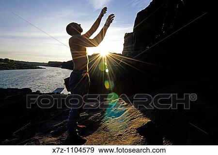 Man, rock climbing and bouldering at Dierkes Lake Park in the Snake River Canyon near the city of Twin Falls in southern Idaho View Large Photo Image Stock Photo - Man, rock climbing and bouldering at Dierkes Lake Park in the Snake River Canyon near the city of Twin Falls in southern Idaho. Fotosearch