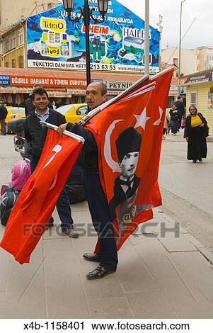 Man selling Turkish flags Ulus district Ankara central Anatolia Turkey Asia View Large Photo Image Stock Image - Man selling Turkish flags Ulus district Ankara central Anatolia Turkey Asia. Fotosearch